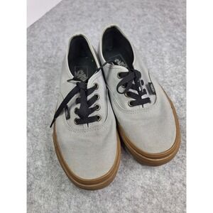 Vans Authentic Grey Gum Sole Canvas Low Top Sneakers Mens 6 Womens 7.5